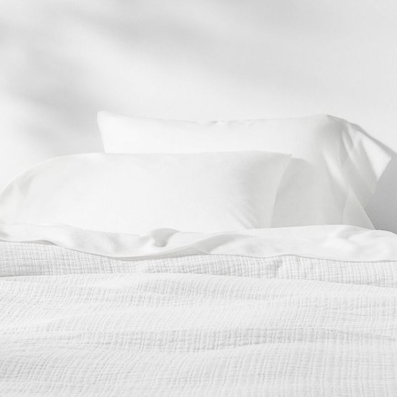 King Size Linen Blend Pillowcase Set (2pc) - Picture 1 of 3